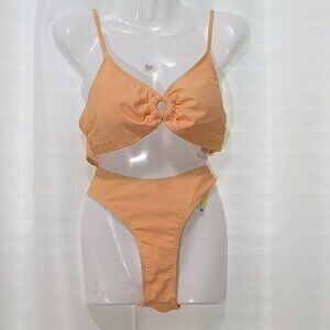 LIVE LIFE On The Beach Bikini Size Large Orange  NWT